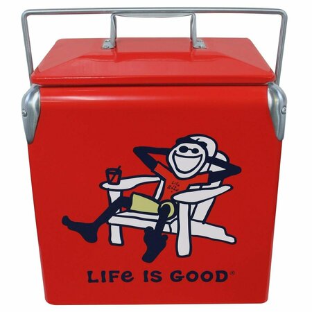 GRANDES TRAVESURAS Life is Good Vintage Adirondack Jake 14qt. Cooler - Red GR3642446